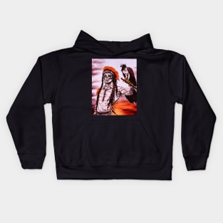 indian chief zombie Kids Hoodie